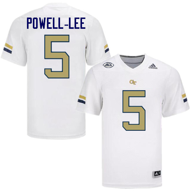 Clayton Powell-Lee Georgia Tech Jerseys,Georgia Tech Yellow Jackets College Football Uniforms-White